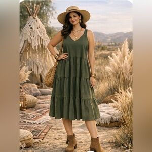 Splendid olive dress